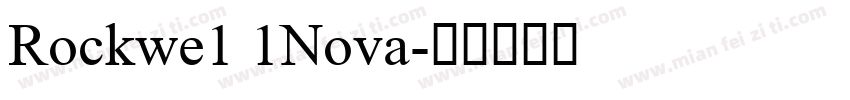 Rockwe1 1Nova字体转换